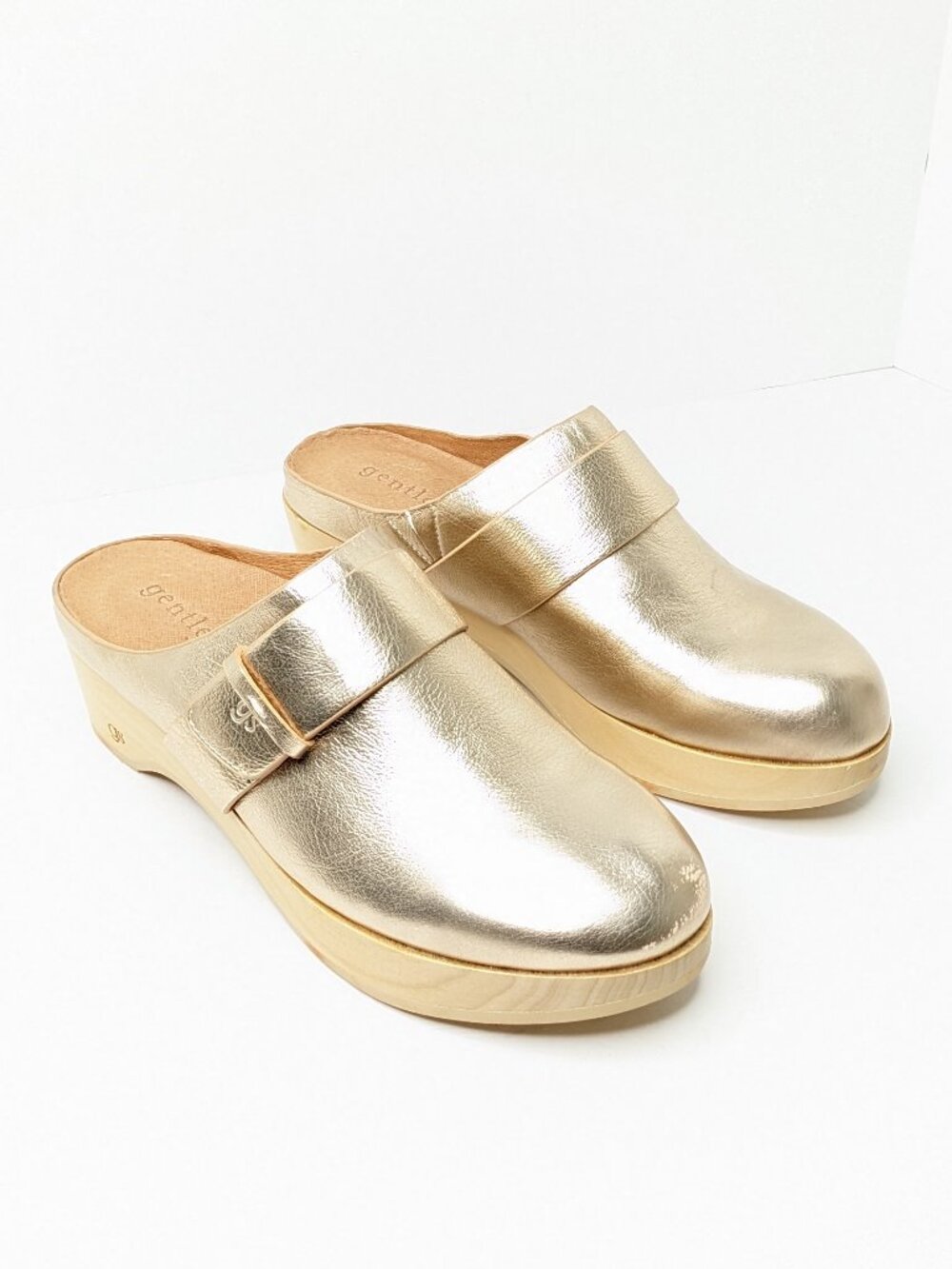 Gentle Souls Henley Platform Clogs Rose Gold Leather Womens 8.5